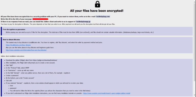 Phobos ransomware- Phobos ransomware- Ransom Note. The note is embedded in the ransomware executable and they are displayed usually with the info.txt and info.hta names.